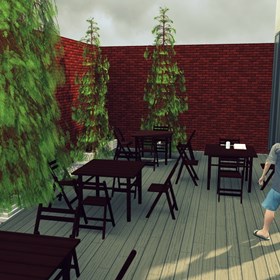 interior design: el patio del hostel